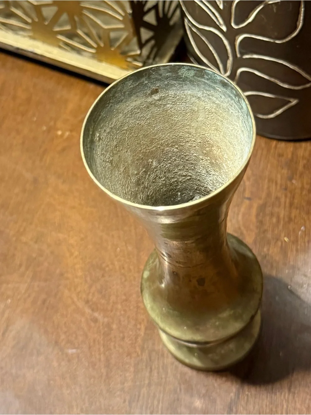 The Fairy’s Golden Trumpet – Vintage Solid Brass Bud Vase